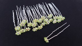 Шпильки для волос купить оптом по низкой цене с быстрой доставкой. Шпильки-ромашки для волос со стразами хорошего качества отлично держатся в прическе